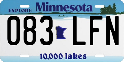 MN license plate 083LFN