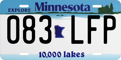 MN license plate 083LFP