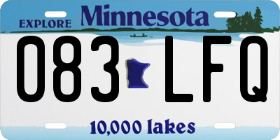 MN license plate 083LFQ