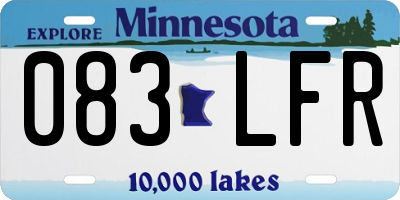 MN license plate 083LFR