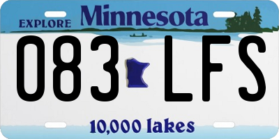 MN license plate 083LFS