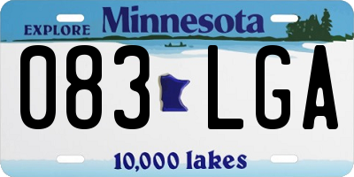 MN license plate 083LGA