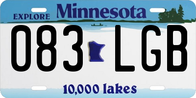 MN license plate 083LGB