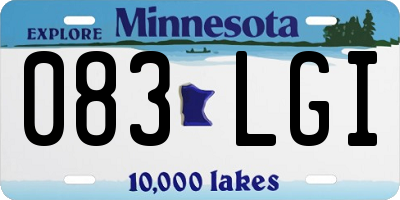 MN license plate 083LGI