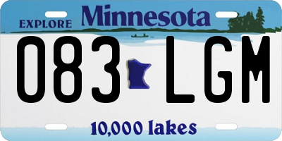 MN license plate 083LGM