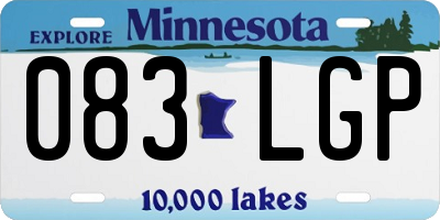 MN license plate 083LGP