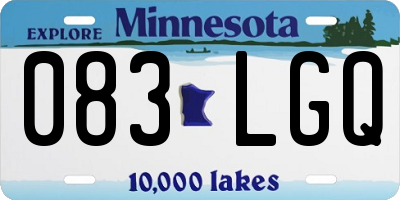 MN license plate 083LGQ