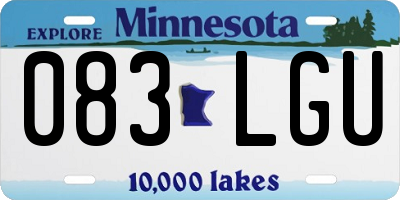 MN license plate 083LGU