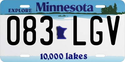 MN license plate 083LGV