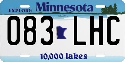 MN license plate 083LHC