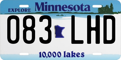 MN license plate 083LHD