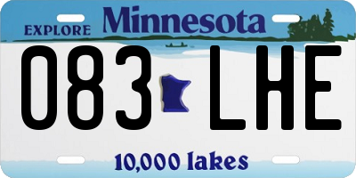MN license plate 083LHE