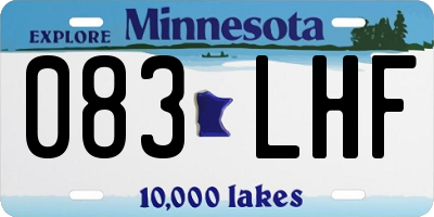 MN license plate 083LHF