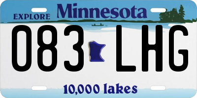 MN license plate 083LHG