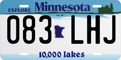 MN license plate 083LHJ