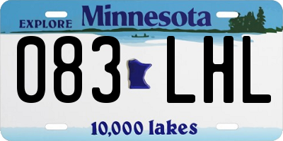 MN license plate 083LHL