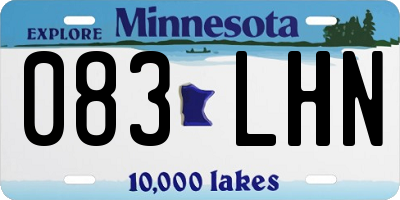 MN license plate 083LHN