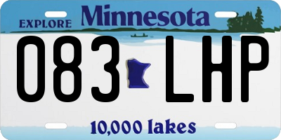 MN license plate 083LHP