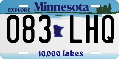 MN license plate 083LHQ