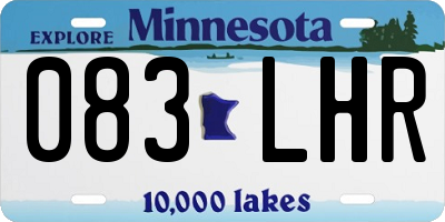 MN license plate 083LHR