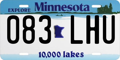 MN license plate 083LHU