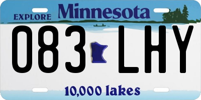 MN license plate 083LHY
