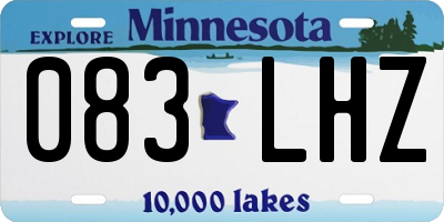 MN license plate 083LHZ