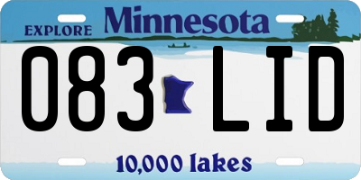 MN license plate 083LID