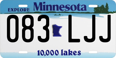 MN license plate 083LJJ
