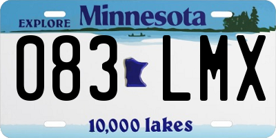 MN license plate 083LMX