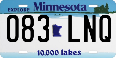 MN license plate 083LNQ