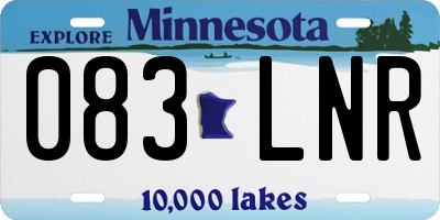 MN license plate 083LNR