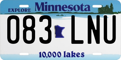 MN license plate 083LNU