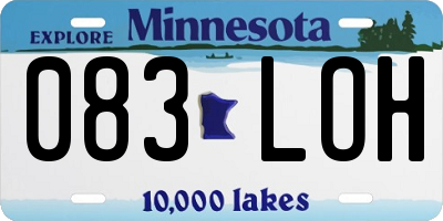 MN license plate 083LOH