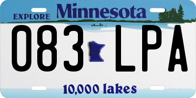 MN license plate 083LPA