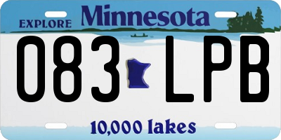MN license plate 083LPB