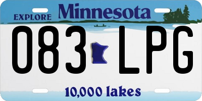 MN license plate 083LPG