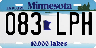 MN license plate 083LPH