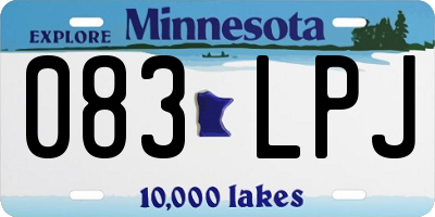 MN license plate 083LPJ