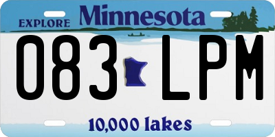 MN license plate 083LPM