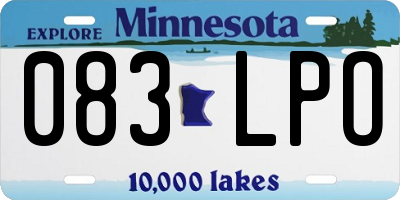 MN license plate 083LPO