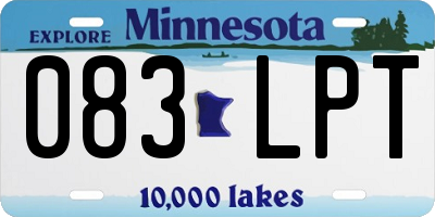 MN license plate 083LPT