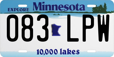 MN license plate 083LPW