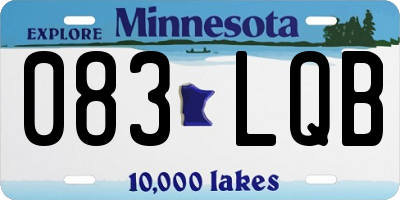 MN license plate 083LQB