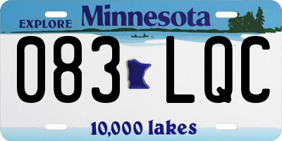 MN license plate 083LQC