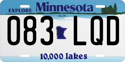 MN license plate 083LQD