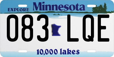 MN license plate 083LQE