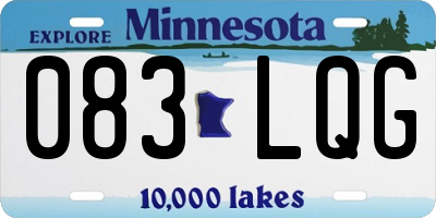 MN license plate 083LQG