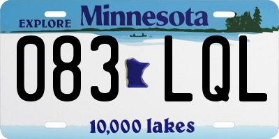 MN license plate 083LQL
