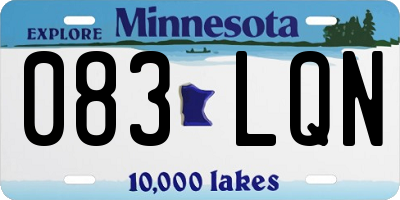 MN license plate 083LQN